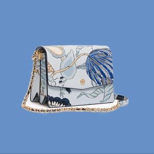 Tory Burch Blue Robinson Floral Bag